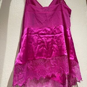 Pink lace silk cami | Bebe